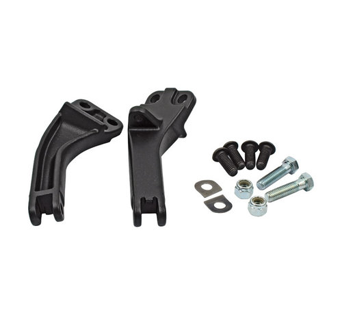 MCS passenger foot mount kit black or chrome Fits: > 06-17 Dyna