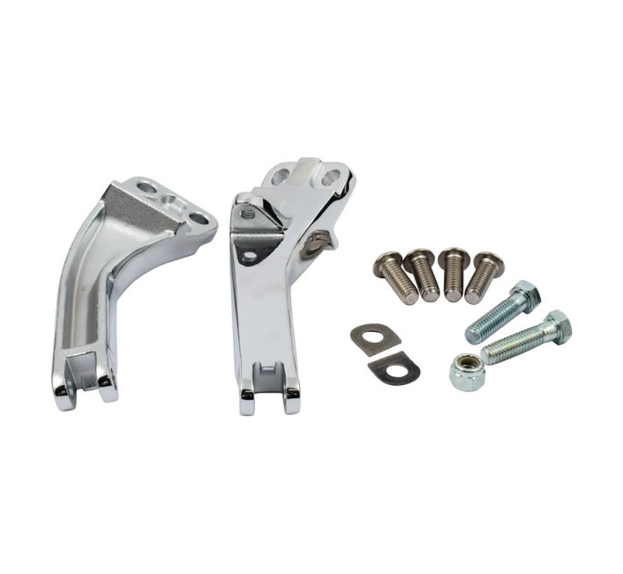 kit de fixation pied passager noir ou chrome Pour : > 06-17 Dyna