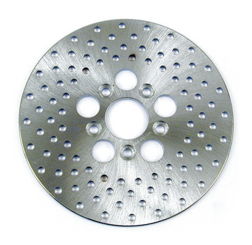 MCS brake rotor drilled 10 inch stainless Fits: > Rear 73-80 FL,FX. Front: 73-84 FL; 73 FX,XL