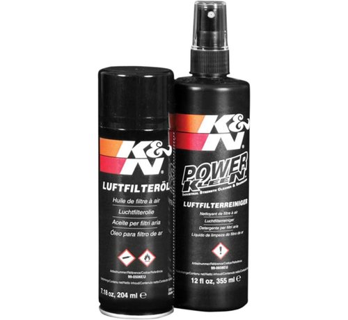 K&N air filter service kit filter recharger - black