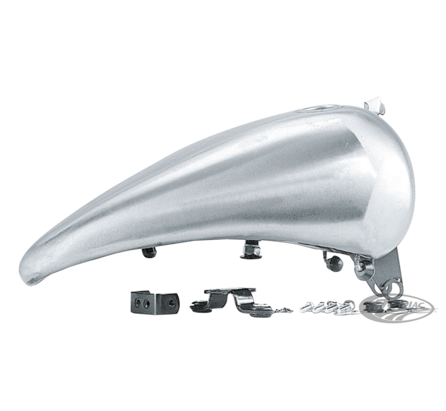 One piece 2" stretched steel gas tank fits 1984-1999 Evo Softail