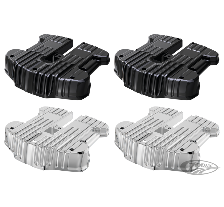 Engine Rocker cover set Sportster XL 0406 Black Taco Motos Amsterdam
