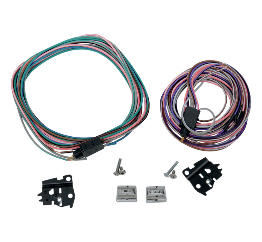 Handlebar wire radio switch kit black or chrome Fits: > 1996-2013