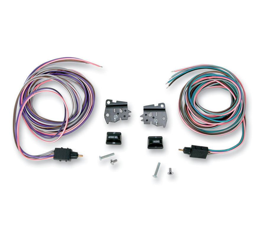 Handlebar wire radio switch kit black or chrome Fits: > 1996-2013