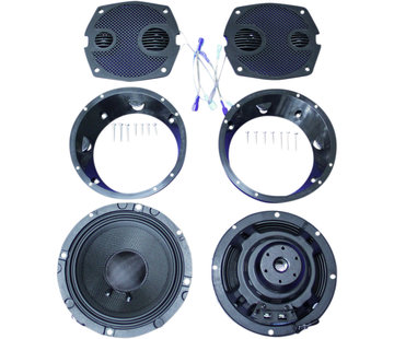 J&M Audio Rokker® XXR 6.71" Front Speaker Kit Fits:> 98‑13 FLHT/ FLHX/ FLHTCUTG