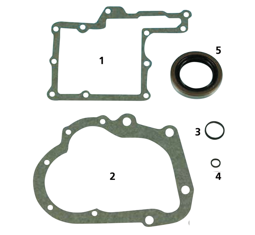 transmissie pakkingen en afdichtingen Kit Complete kit 45CI modellen 1940-1973