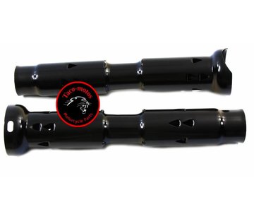 Wyatt Gatling Jeu de déflecteurs de tube de couple d'échappement, type à rainure en V - 79 mm (silencieux Screamin Eagle 2007 ou plus récent)