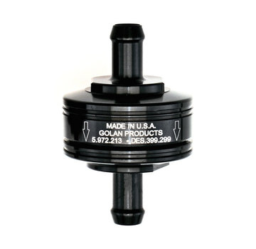 Golan Products Super mini fuel filter 1/4" (6 mm) Clear or Black anodized