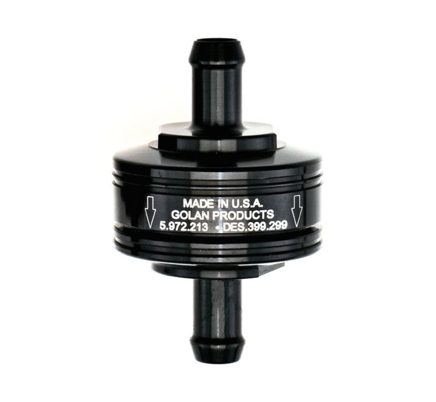 Super mini fuel filter 1/4" (6 mm) Clear or Black anodized