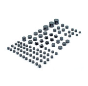 MCS Engine bolt toppers Chrome or Black set (76pc).  Fits: > 06-17 Dyna