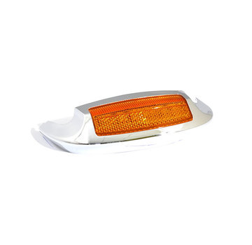 Custom Dynamics front fender tip with amber light Black or Chrome Fits: > 14-21 Touring