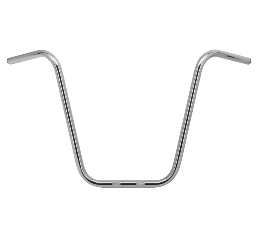 Ape Hanger moleté de 18" (46 cm) chromé Convient à : > 1 pouce de support de guidon