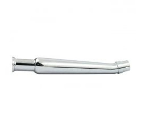 MCS Trumpet universal upswept left muffler 20-1/2" long chrome Fits: > 1 3/4" diameter headers