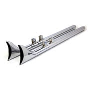 Wyatt Gatling exhaust Chrome straight fishtails are  33 or 36 Inch long 95-16 Touring FLH/FLT