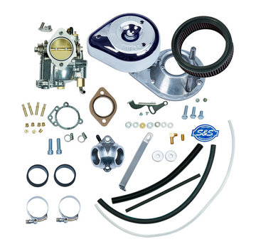 S&S Super E Vergaser Kit inklusive Luftfilter und Krümmer Passend für: > 57-78 XL Sportster