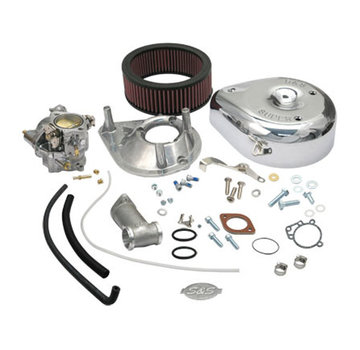 S&S Le kit de carburateur S&S Super E comprend un filtre à air et un collecteur Convient à : > 55-65 panhead