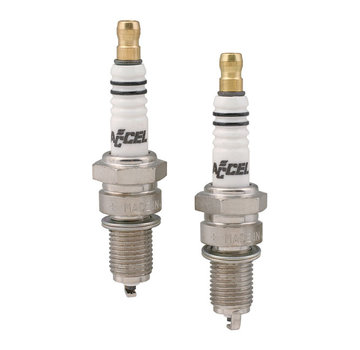 Accel U-groove platinum spark plug set. 12mm Fits: > 99-17 Twin Cam; 86-21 XL Sportster