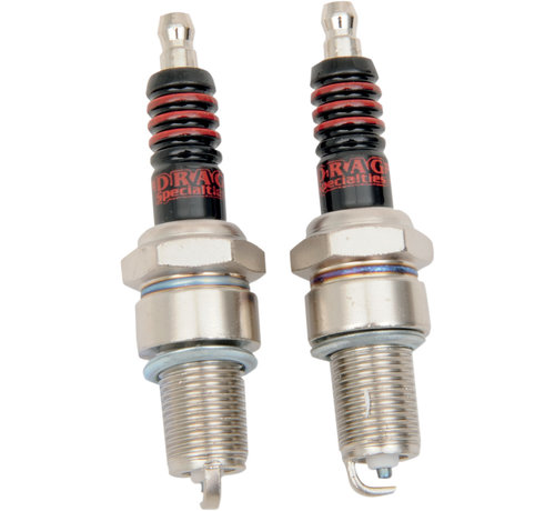 Drag Specialities Spark Plugs; Fits: > 84-99 Evo Bigtwin; 78-84 Shovelhead (colder tip)