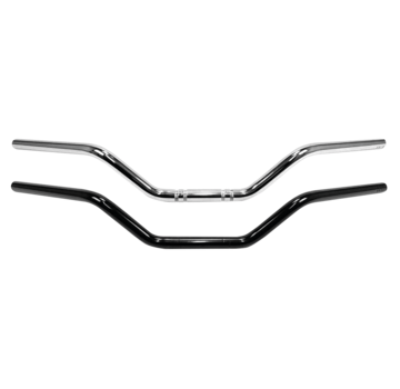 TC-Choppers Flat Track handlebars,  85 cm wide 4 inch high black or chrome Fits:> 1 inch handlebar clamp