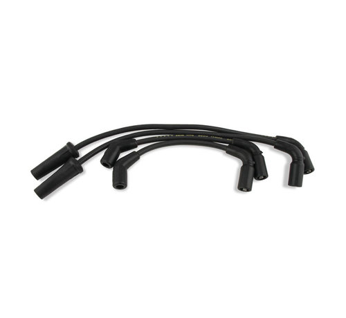 Accel Cable de bujía de 8 mm negro Compatible con:> Softail 18-21 M8