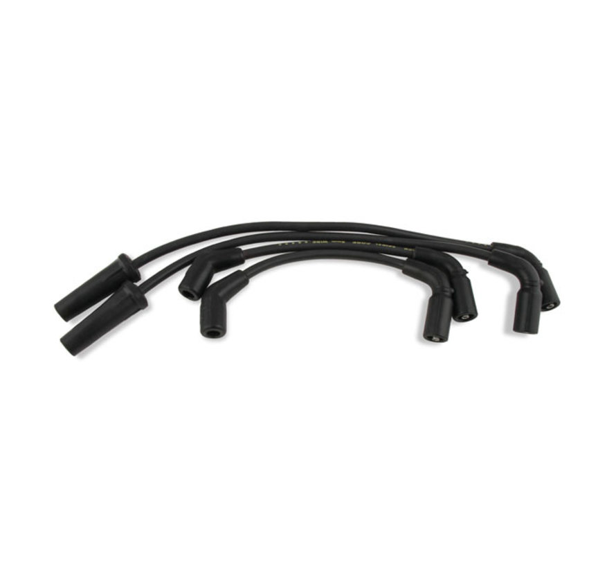 Cable de bujía de 8 mm negro Compatible con:> Softail 18-21 M8