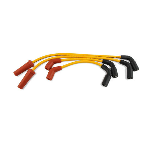 Accel Cable de bujía de 8 mm amarillo Compatible con: > 18-21 M8 Softail