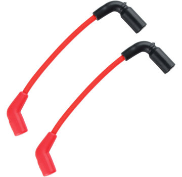 Accel Cable de bujía rojo de 8 mm Cable rojo de bujía de 8 mm Compatible con:> 13-16 FXSB, 11-13 FXS, 08-11 FXCWC, 08-09 FXCW