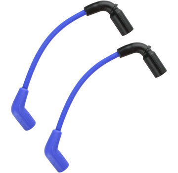 Accel Cable de bujía de 8 mm negro Cable de bujía de 8 mm azul Se adapta a:> 13-16 FXSB, 11-13 FXS, 08-11 FXCWC, 08-09 FXCW