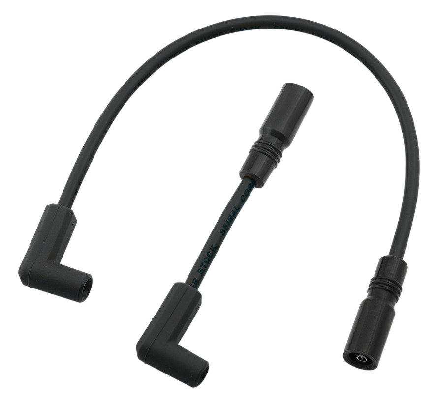 Cable de bujía de 8 mm negro Compatible con:> 00-17 Softail 17 FXSB