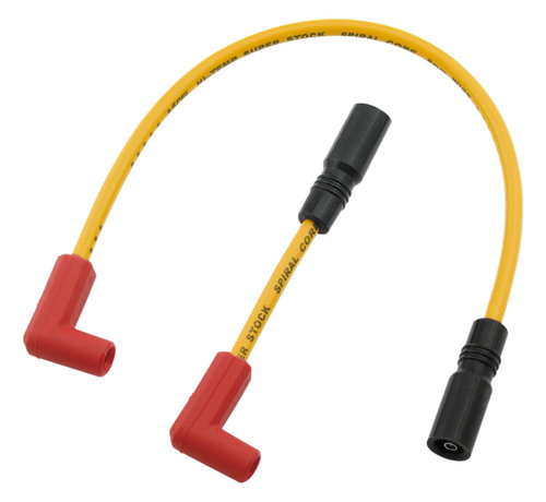 Accel Cable de bujía de 8 mm amarillo Compatible con:> 00-17 Softail 17 FXSB