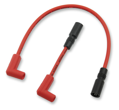 Accel Cable de bujía de 8 mm rojo Compatible con:> 00-17 Softail 17 FXSB