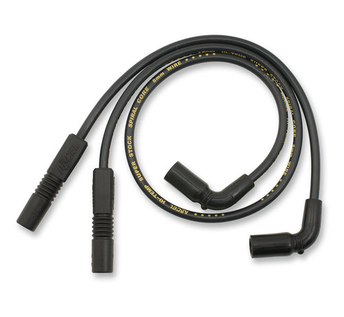 Accel Cable de bujía de 8 mm negro Compatible con:> 09-16 FLH / T Touring