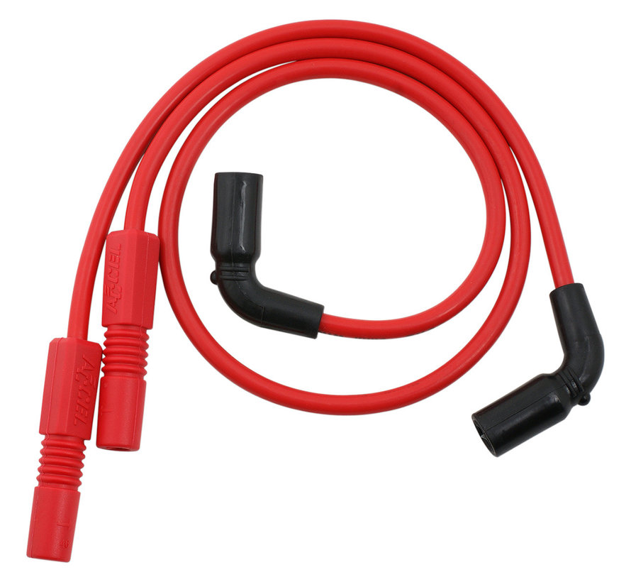 Cable de bujía de 8 mm rojo Compatible con:> 09-16 FLH / T Touring
