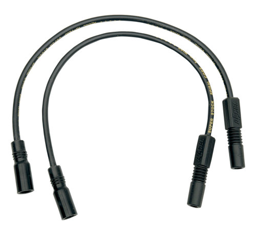 Accel Cable de bujía de 8 mm negro Compatible con:> 99-08 FLT / Touring; 04-06 XL Sportster