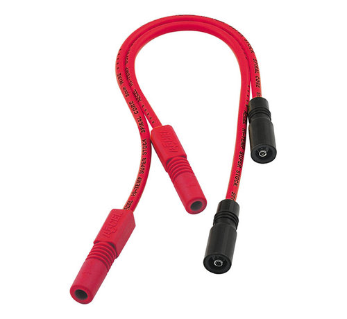 Accel Fil de bougie d'allumage Accel 8 mm rouge Compatible avec : > 99-08 FLT/Touring ; 04-06 XL Sportster