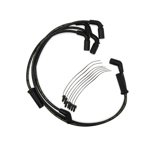 Accel Fil de bougie d'allumage de 8 mm noir Compatible avec : > 17-21 M8 Touring ; 17-21 M8 Tricycles