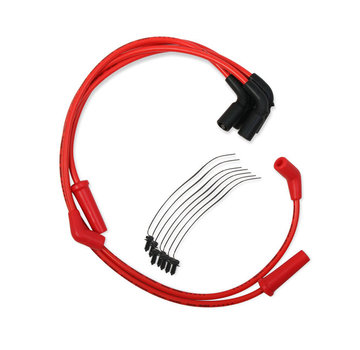 Accel Fil de bougie d'allumage de 8 mm rouge Compatible avec : > 17-21 M8 Touring ; 17-21 M8 Tricycles