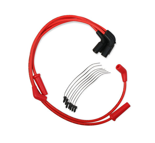 Accel Cable de bujía de 8 mm rojo Compatible con:> 17-21 M8 Touring; Triciclos 17-21 M8