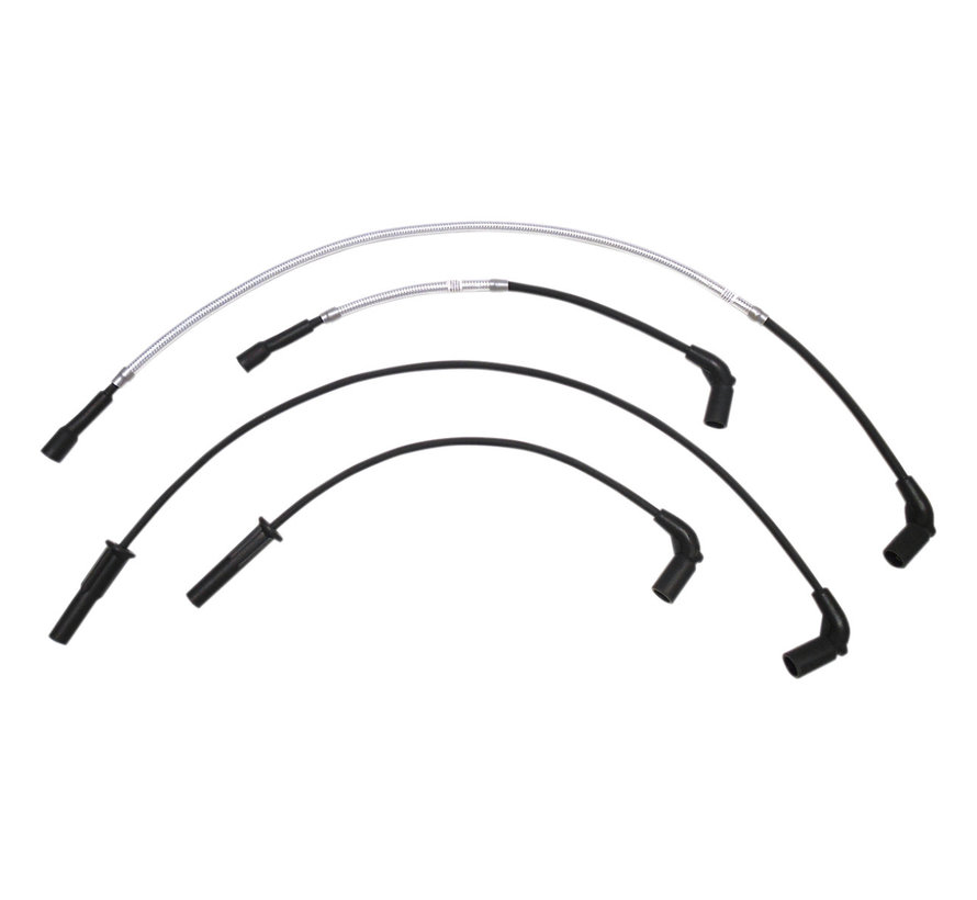 cable de bujía de cromita esterlina Compatible con:> 17-21 M8 Touring; Triciclos 17-21 M8