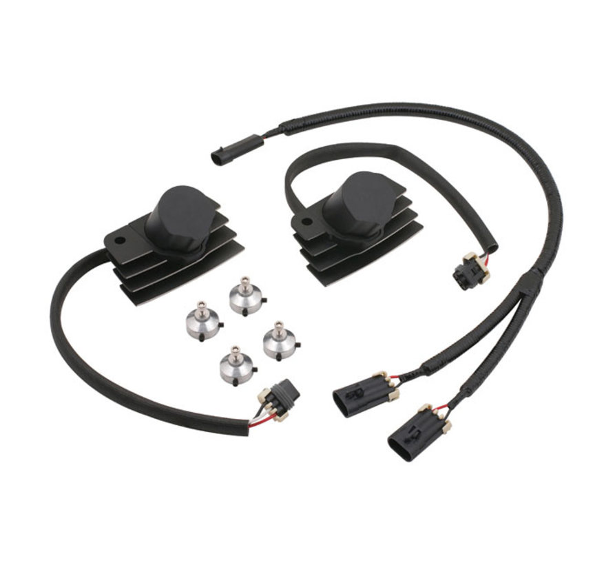 Stealth Cop super coil kit long black or naturel Fits: > 01-17 Softail; 06-17 Dyna; 09-16 Touring