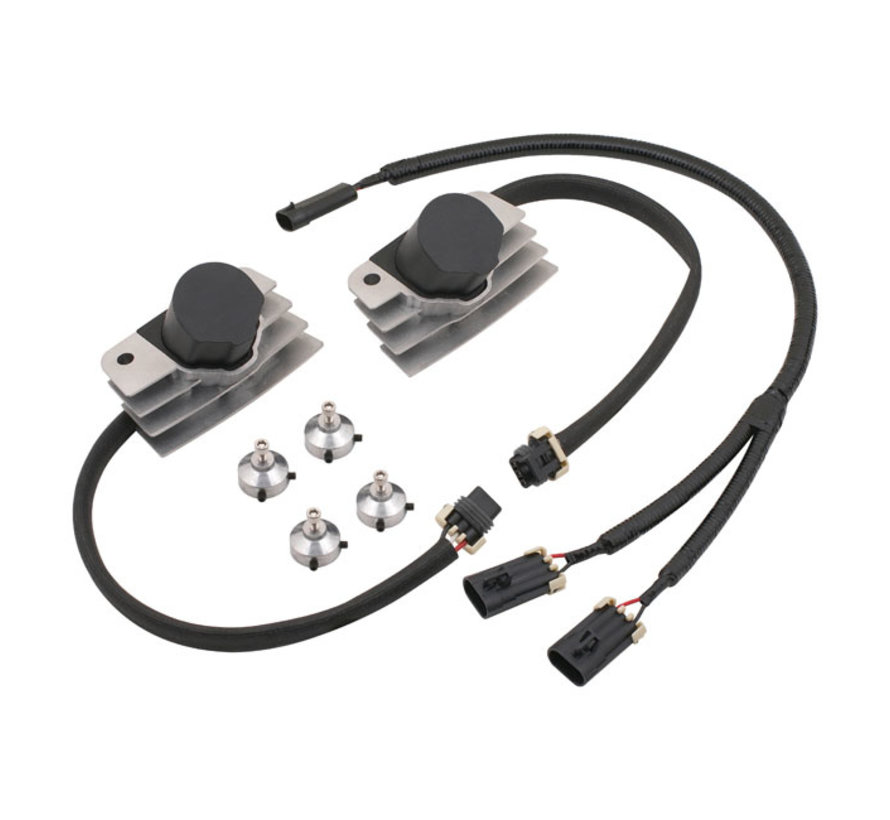 Stealth Cop super coil kit long black or naturel Fits: > 01-17 Softail; 06-17 Dyna; 09-16 Touring