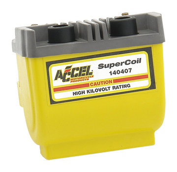 Accel HEI Super bobina amarilla, 12 V / 2,3 ohm Negro/Amarillo/Cromo Compatible con: > 65-99 BT; 65-03XL