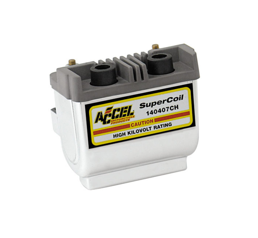 HEI Super coil jaune 12 V / 2 3 ohms noir/jaune/chrome Convient à : > 65-99 BT ; 65-03 TG