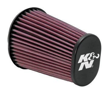 K&N Élément de filtre à air à haut débit lavable chromé ou noir Compatible avec : > Aircharger / Forcewinder