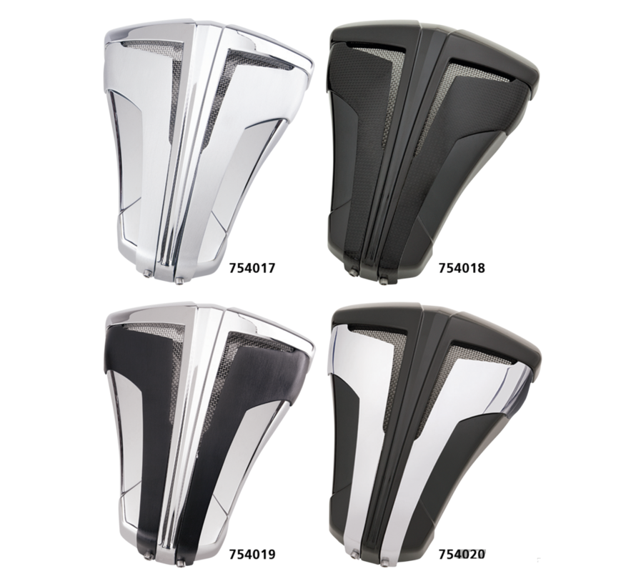 Kit filtre à air Cipher Noir ou chromé Pour :> 2008-2016 Touring 14-17 Softail Dyna