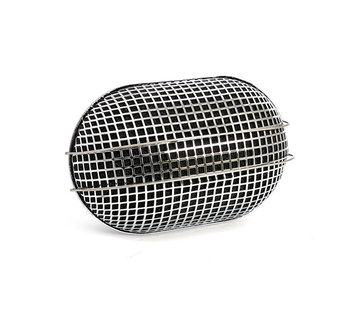 MCS Aircleaner breather style oval black or chrome Fits: > 90-17 Bigtwin, 88-21 XL Sportster