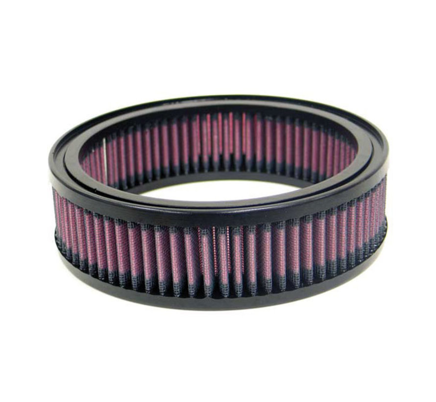 washable High Flow Air Filter round Fits: > custom aircleaner assembly