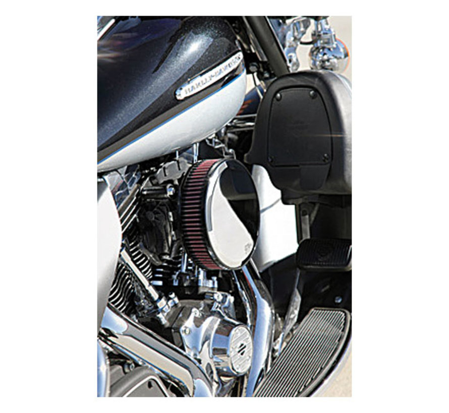 street metal high-flow air intake Weld chrome Fits: > 16-17 Softail; 2017 FXDLS; 08-16 Touring
