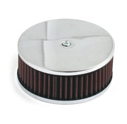 K&N Conjunto de filtro de aire de 5 pulgadas redondo cromado Se adapta a: > 66-88 Bigtwin 66-87 XL