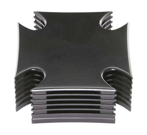 Hells Kitchen Aircleaner assembly Maltese cross black or polished Fits: > S&S Super E/G carburetors